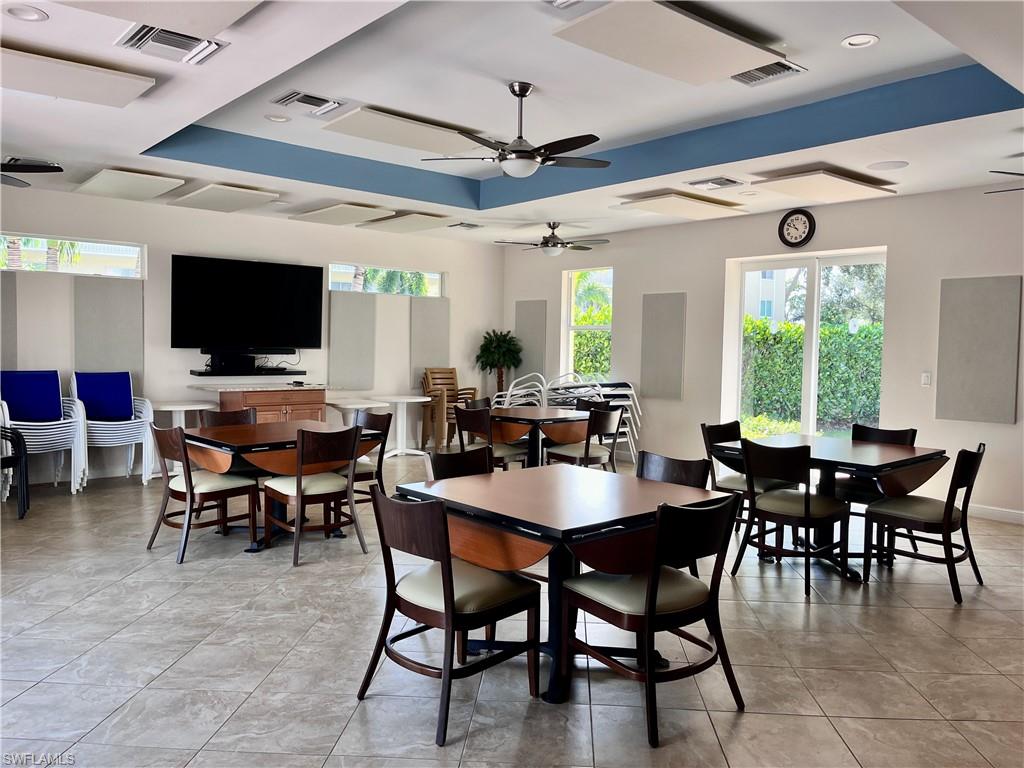 Community Room with tables for games/dining