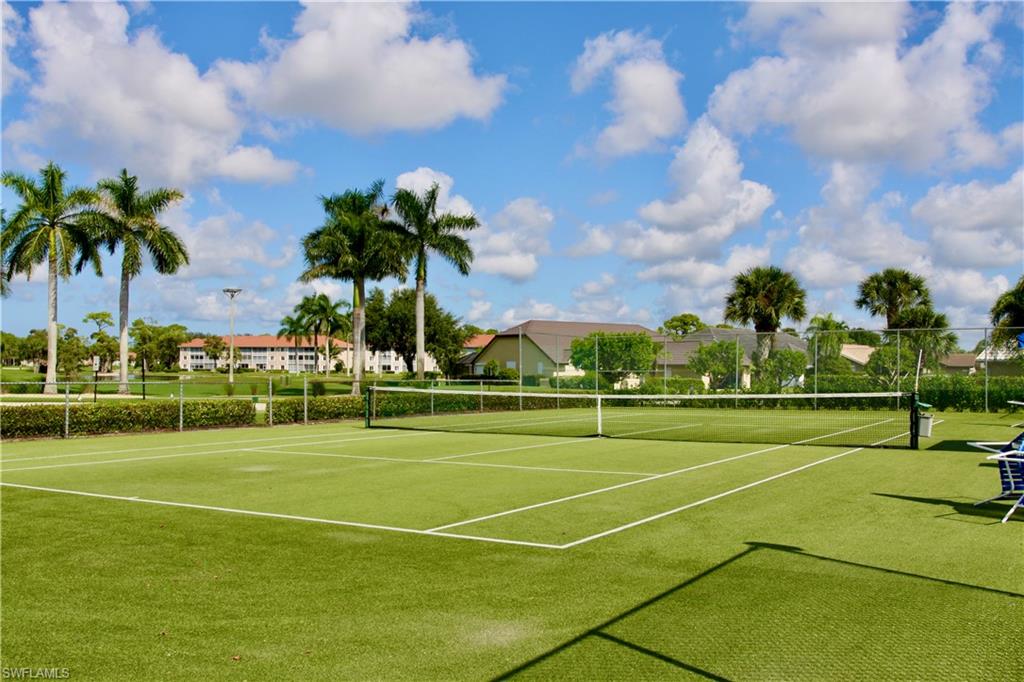 View of tennis court