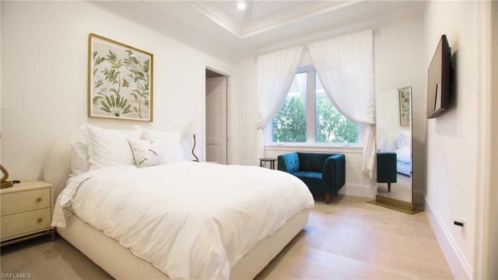 Bedroom featuring light wood-type flooring