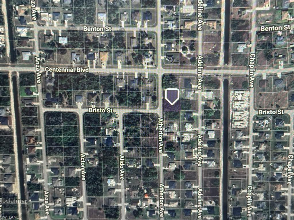 Aerial map of property and surrounding area