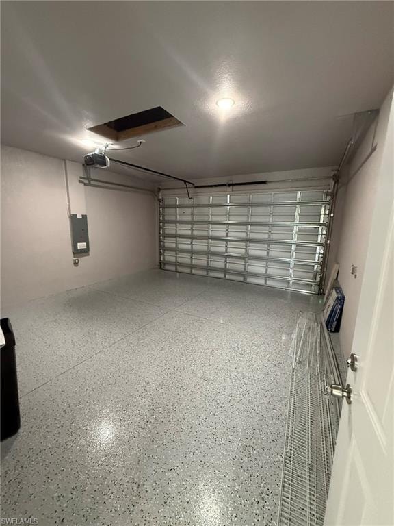 Garage with electric panel