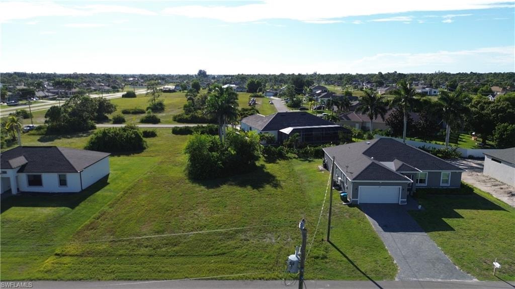 Aerial view of residential area