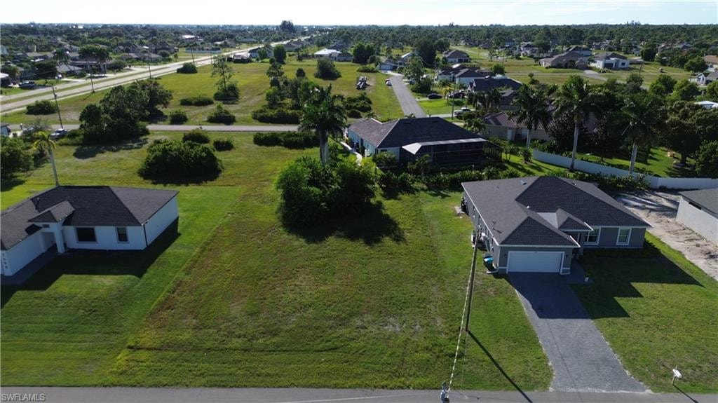 Aerial view of residential area