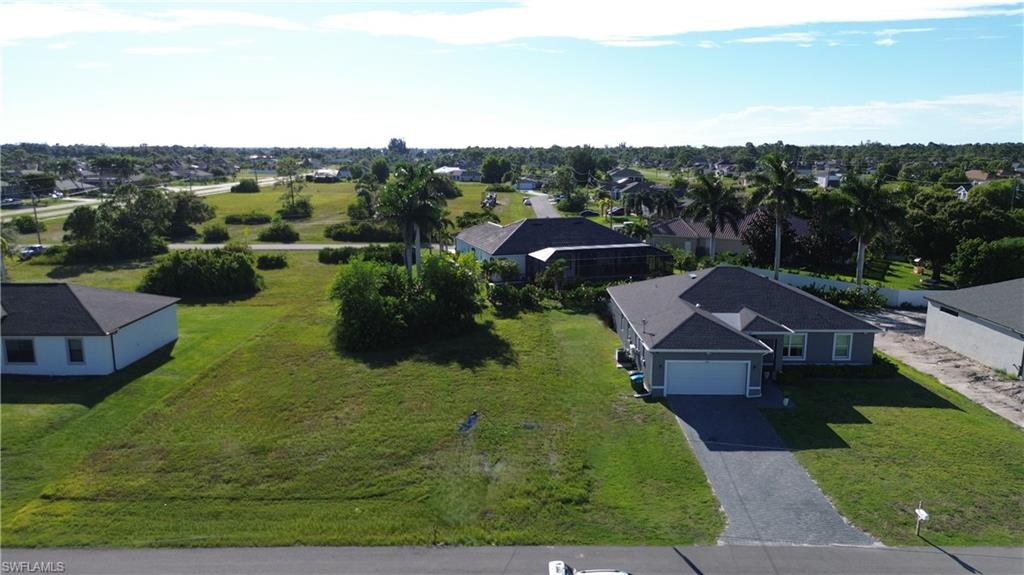 Aerial perspective of suburban area