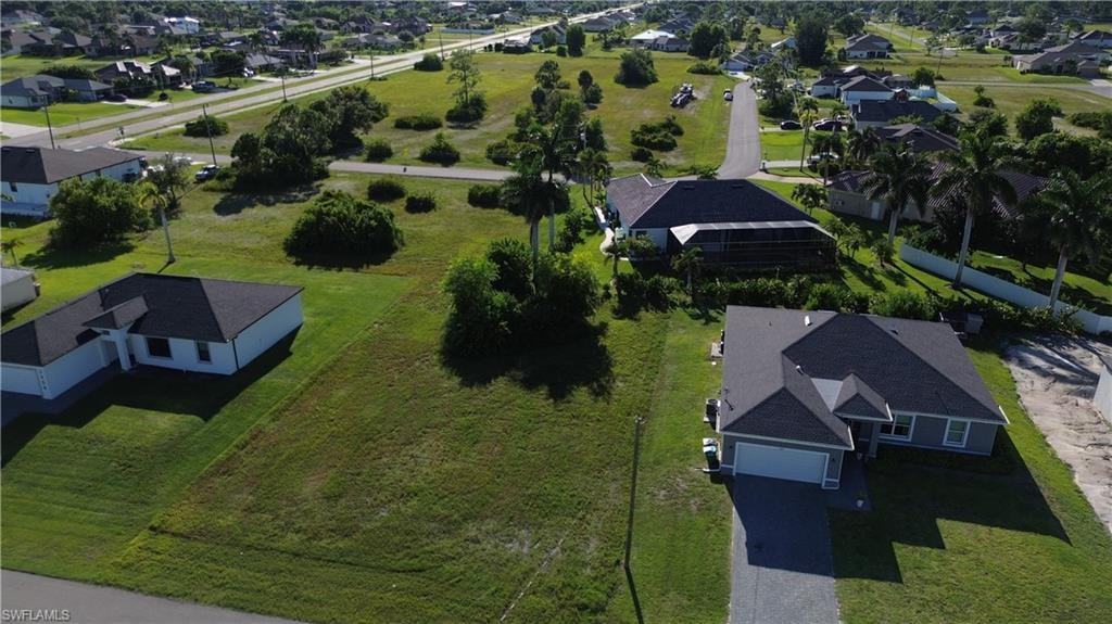 Aerial view of residential area