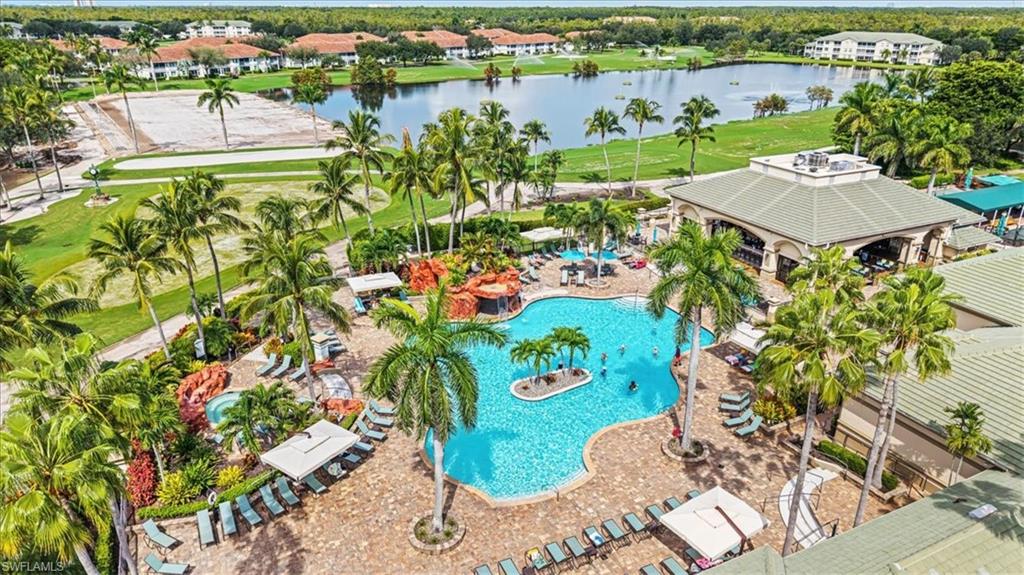Drone / aerial view of a large body of water