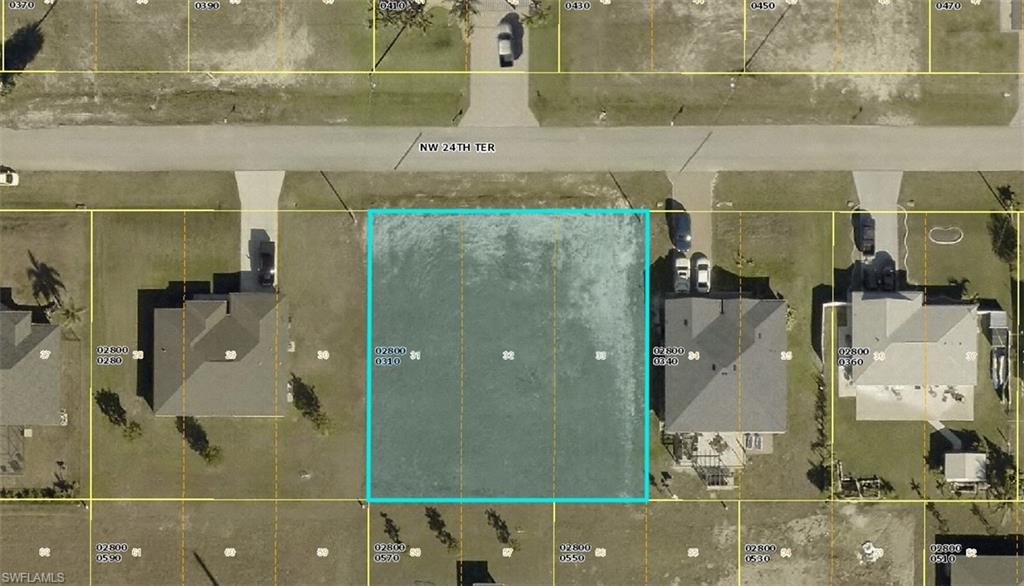 Aerial view of property's location