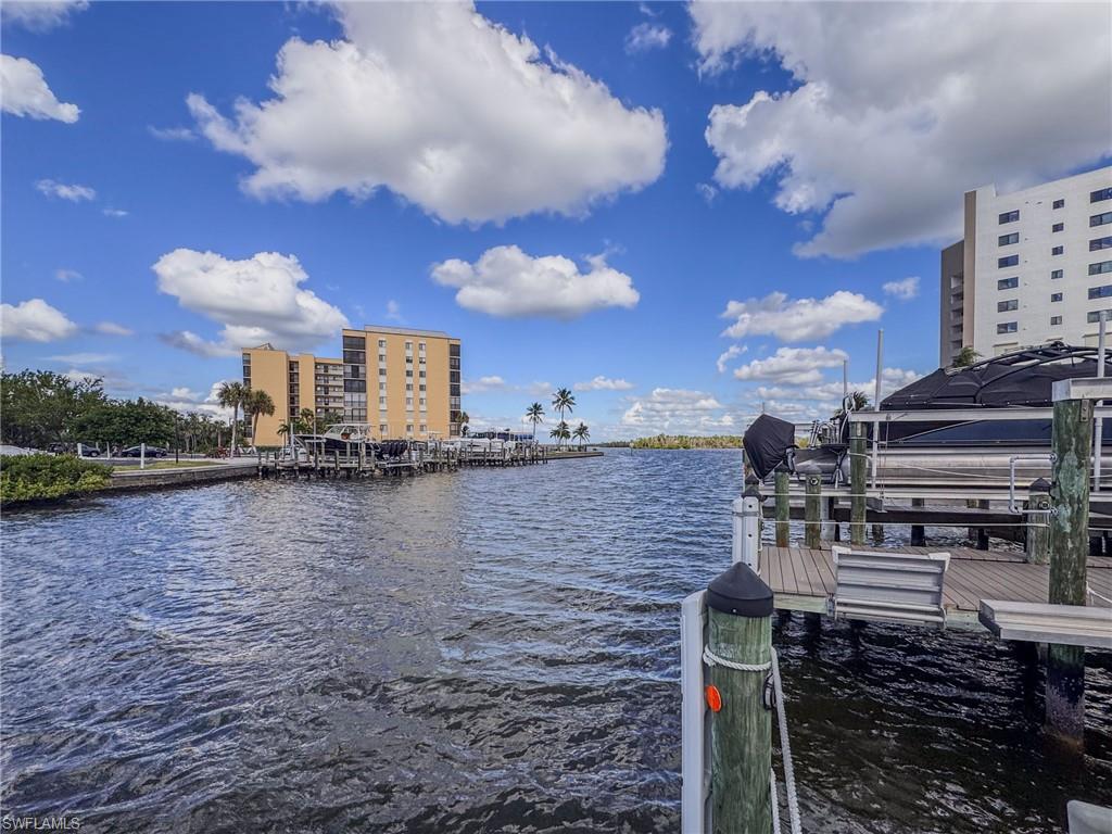 VIEW FROM END OF DOCK TOWARDS ESTERO BAY.  ONLY MINUTES TO THE OPEN GULF WATERS.