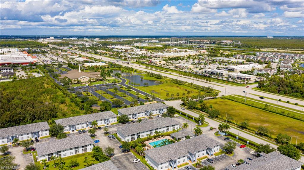 Drone / aerial view of a nearby body of water