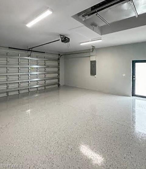 Garage with electric panel