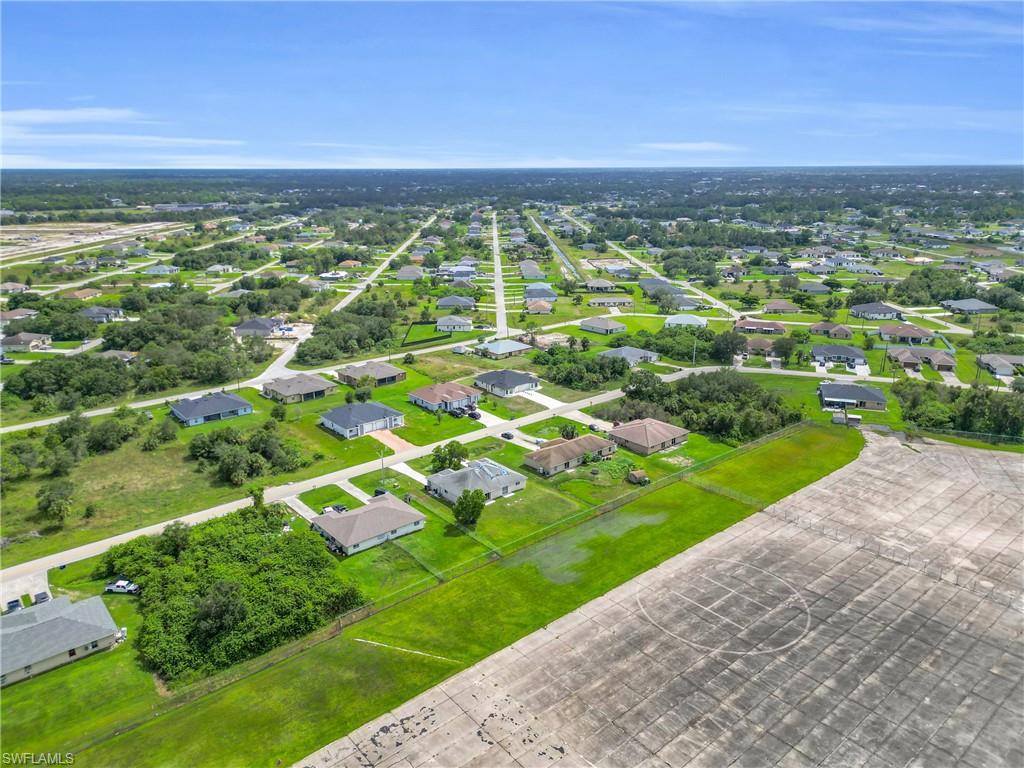 Aerial view of residential area