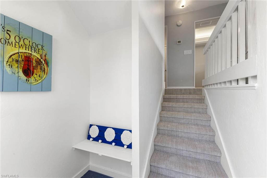 Staircase with baseboards