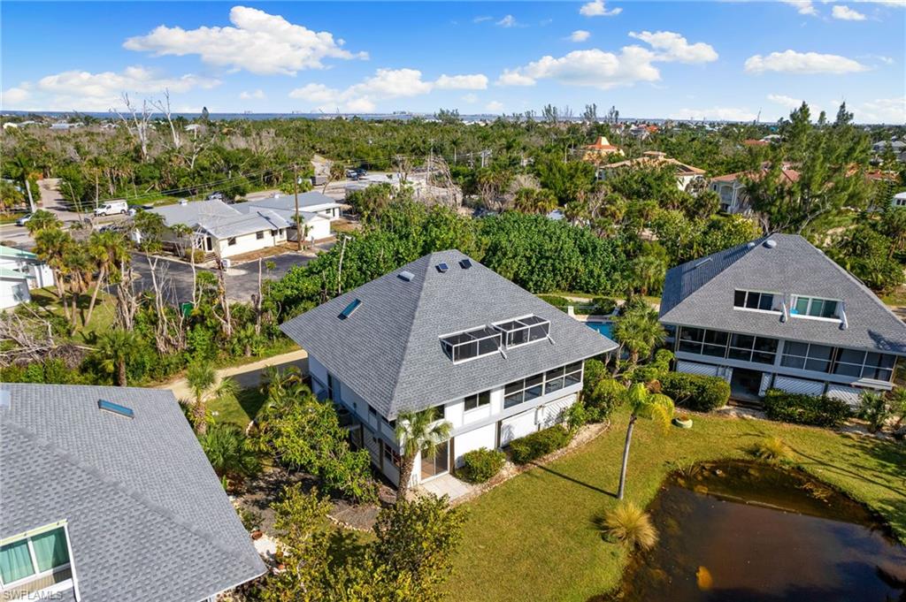 Aerial view of residential area