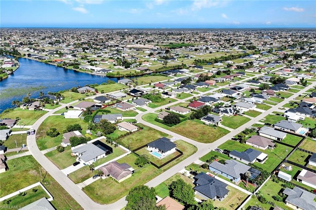 Aerial view of residential area