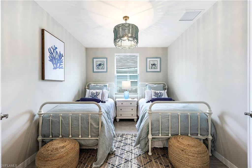 Bedroom with baseboards
