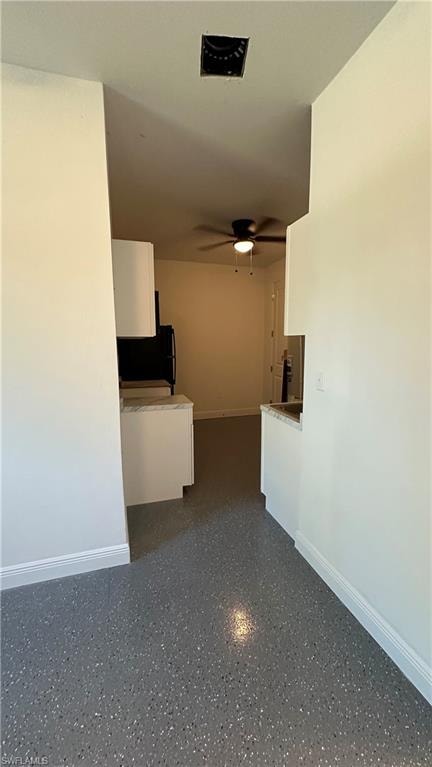 Corridor with baseboards