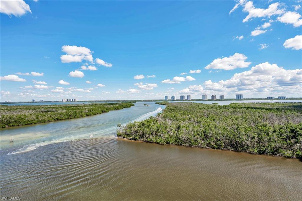 Water view with city skyline