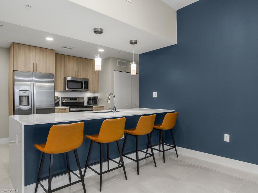 Spacious Island holds up to 4 stools!
