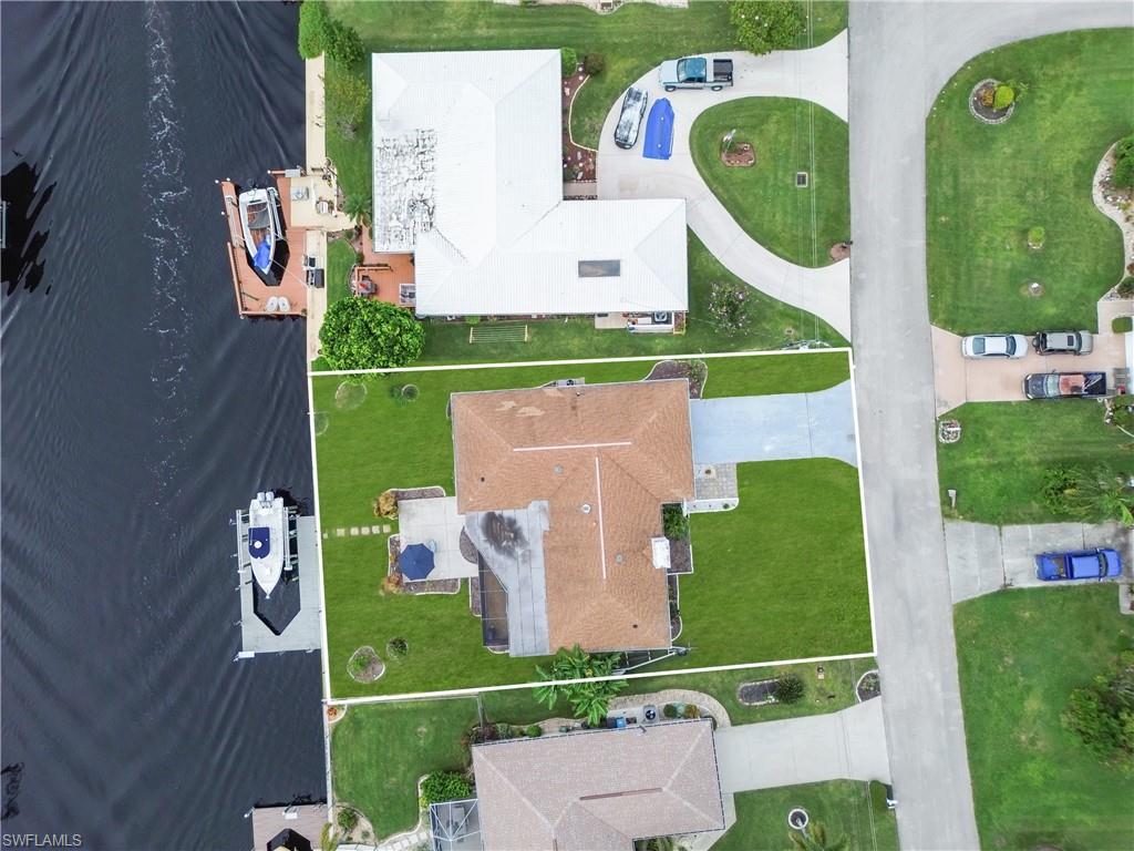 Aerial perspective of suburban area