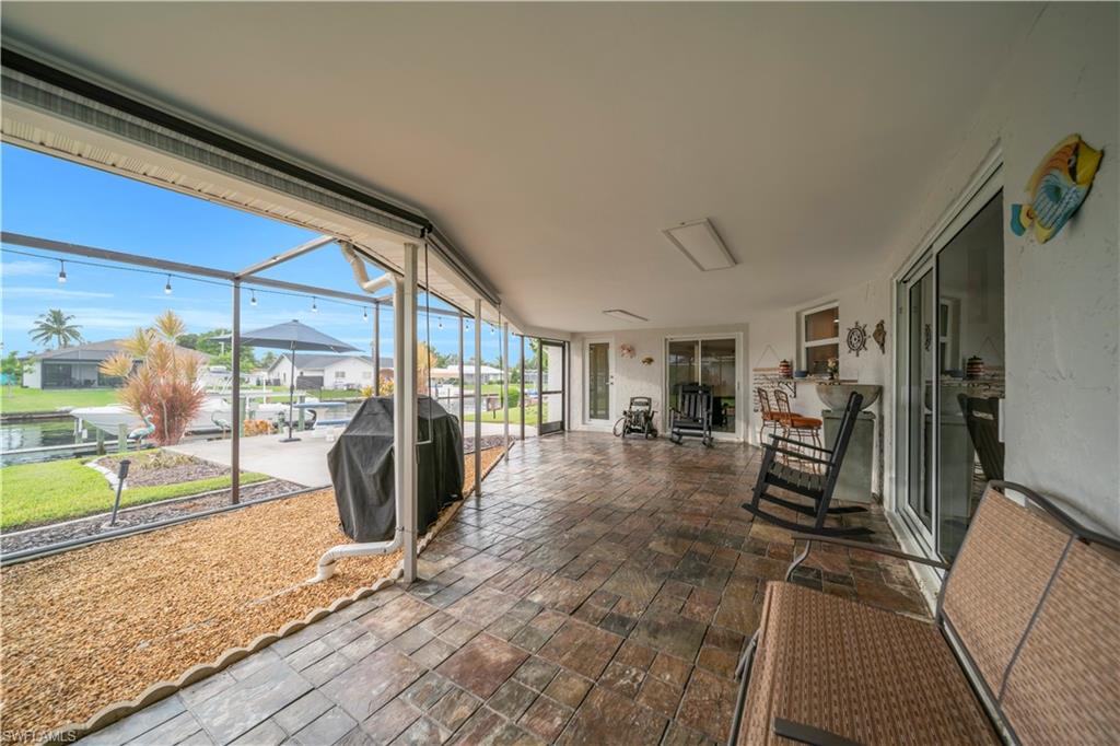 Sunroom with a residential view