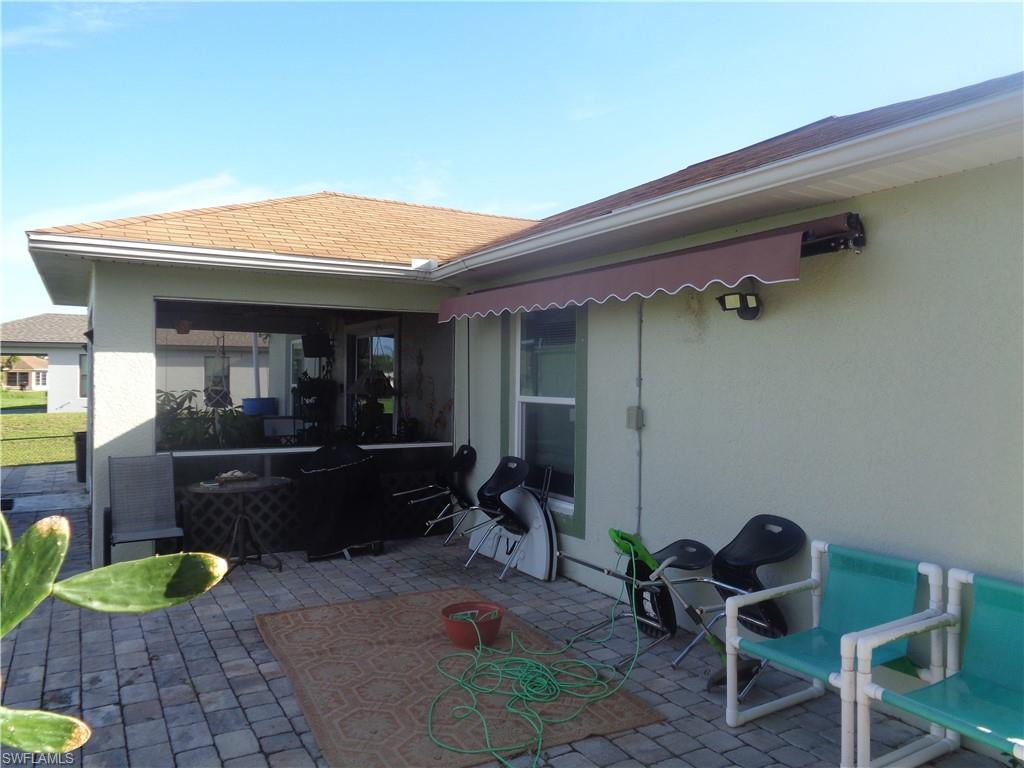 View of patio with area for grilling