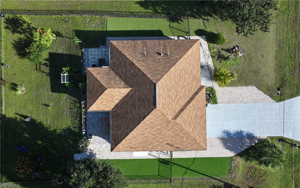 View from above of property