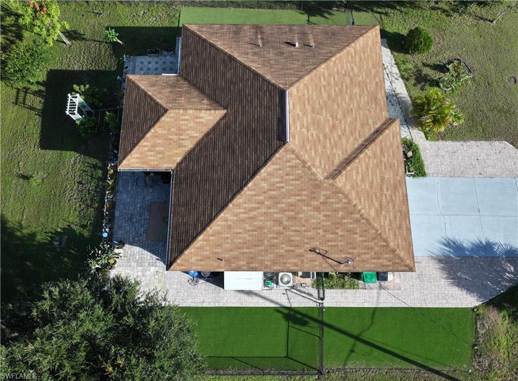 View from above of property