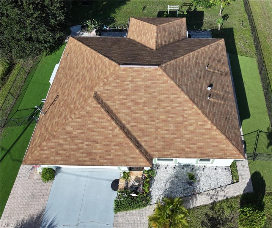 View from above of property