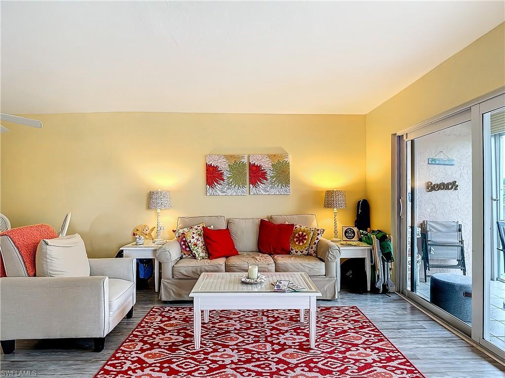Living room featuring hardwood / wood-style floors