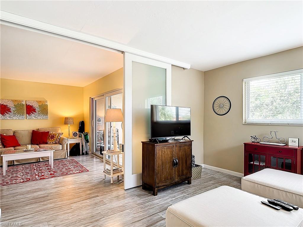 Bedroom with light wood-type flooring