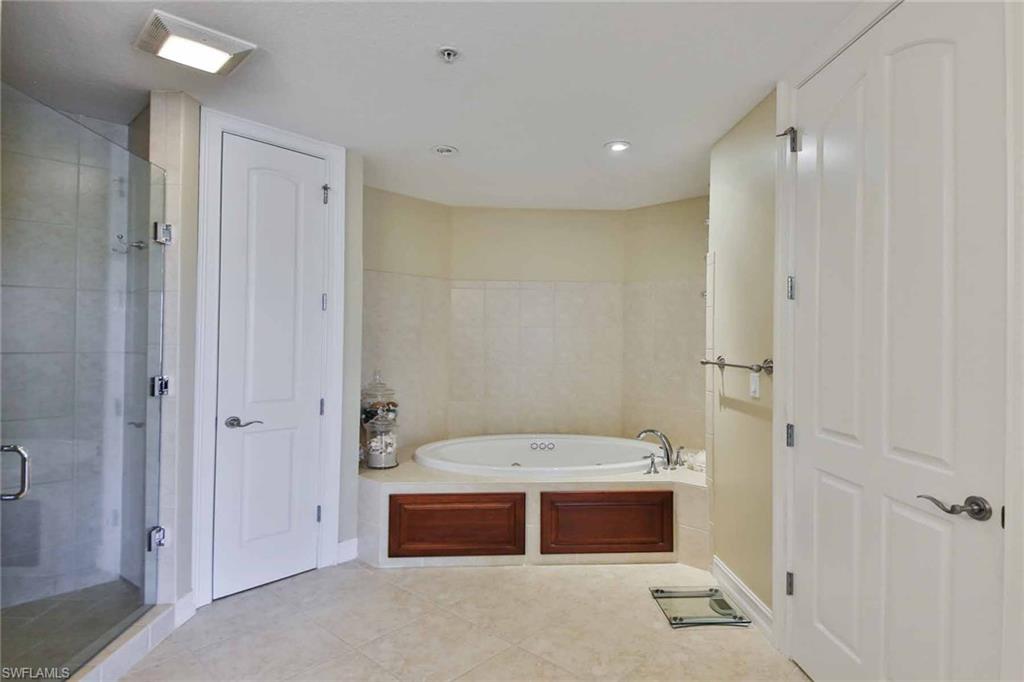 Walk-in shower and soaking tub