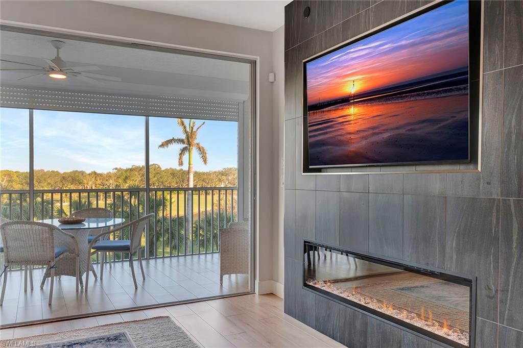 Smart TV and Fireplace Feature