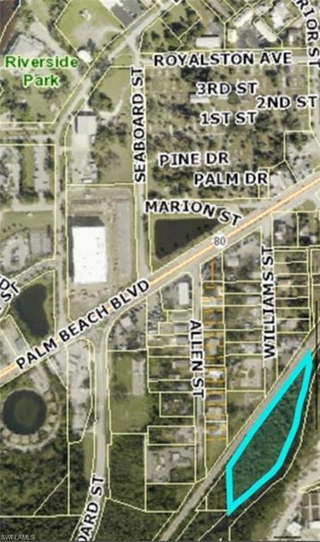 Aerial map of property and surrounding area