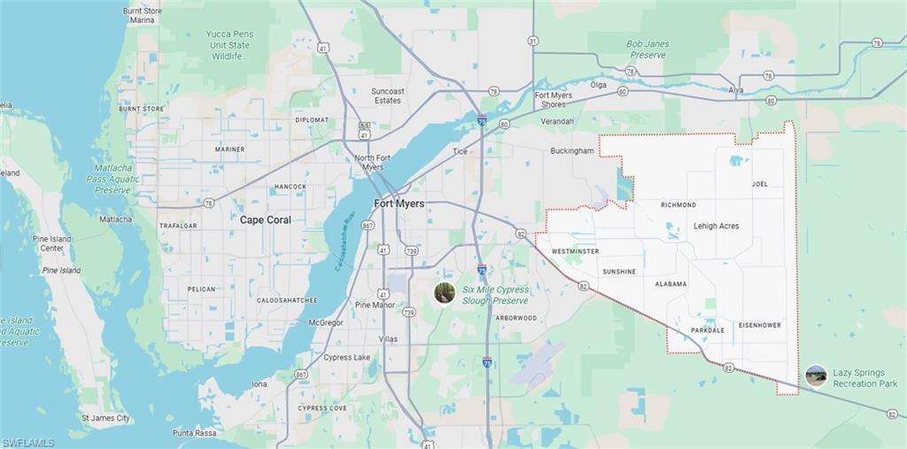 Map / location of property area featuring property boundaries highlighted