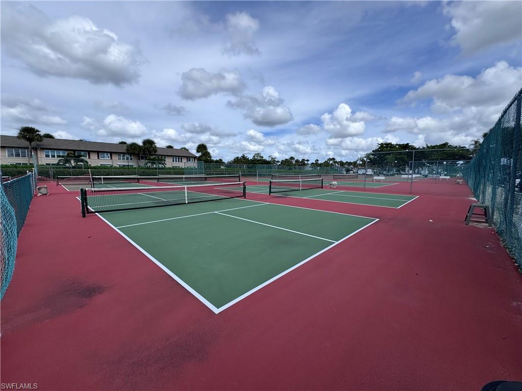 View of tennis court