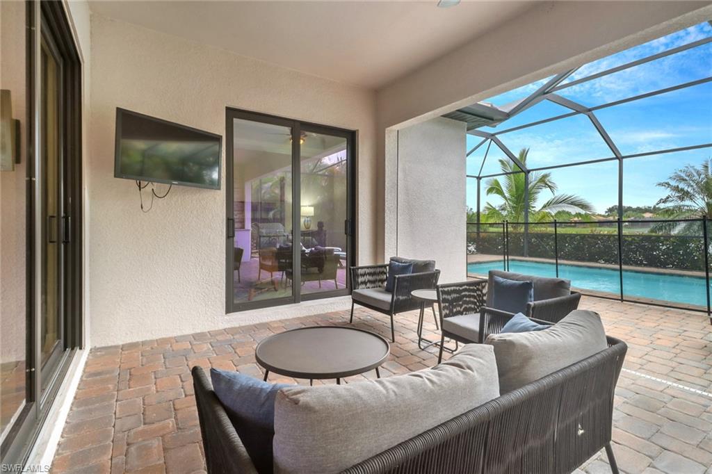 Watch your favorite team play or a great movie on the television situated on the covered lanai area