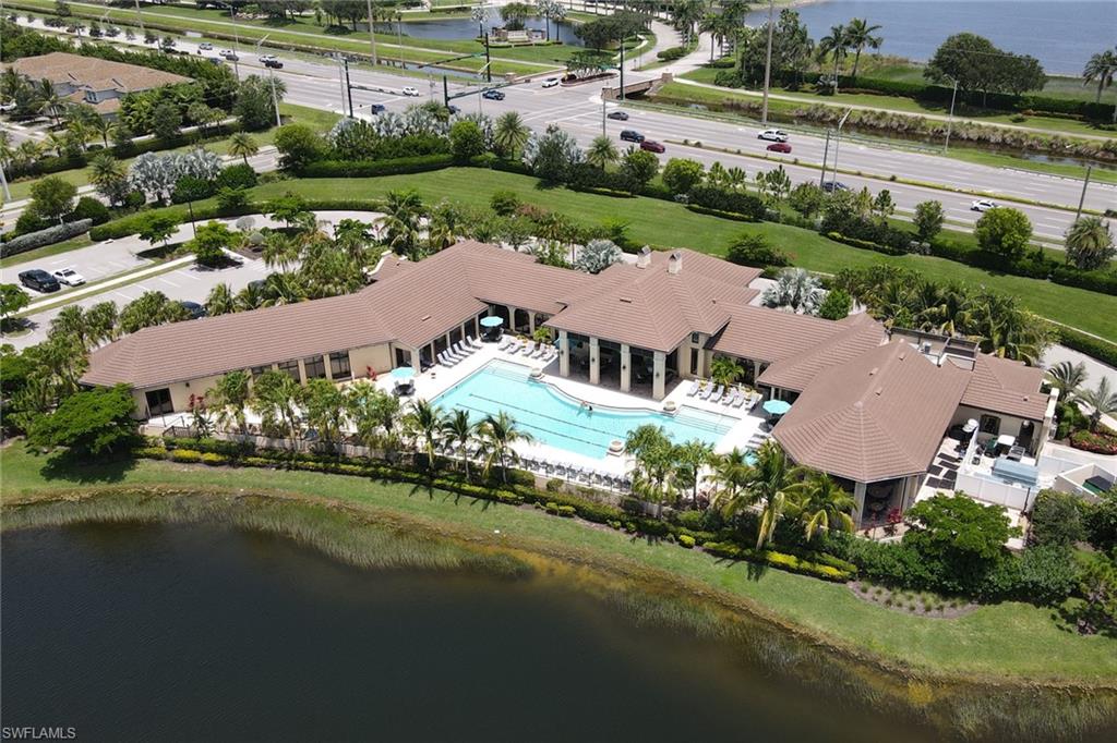 Bird's eye view of the amenity center