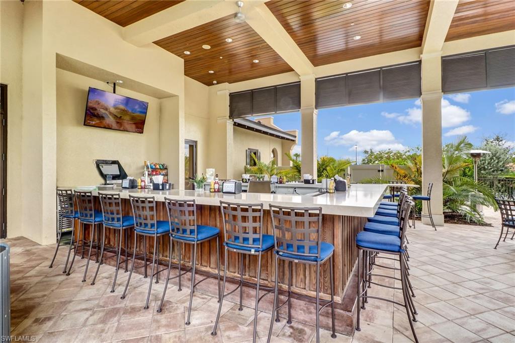 Amenity center pool bar area