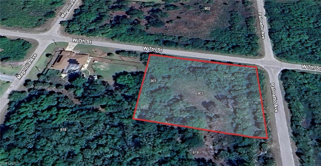 Map / location featuring property parcel outlined