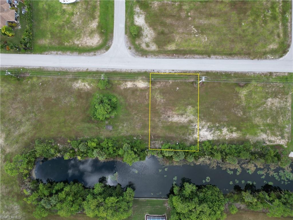 Aerial overview of property's location with property boundaries highlighted