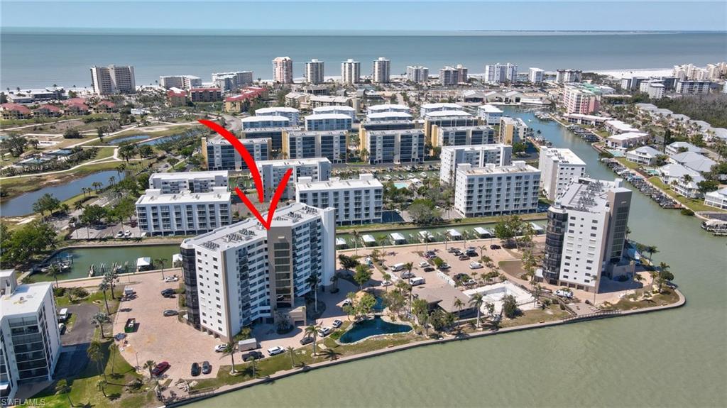 View of urban area with a nearby body of water