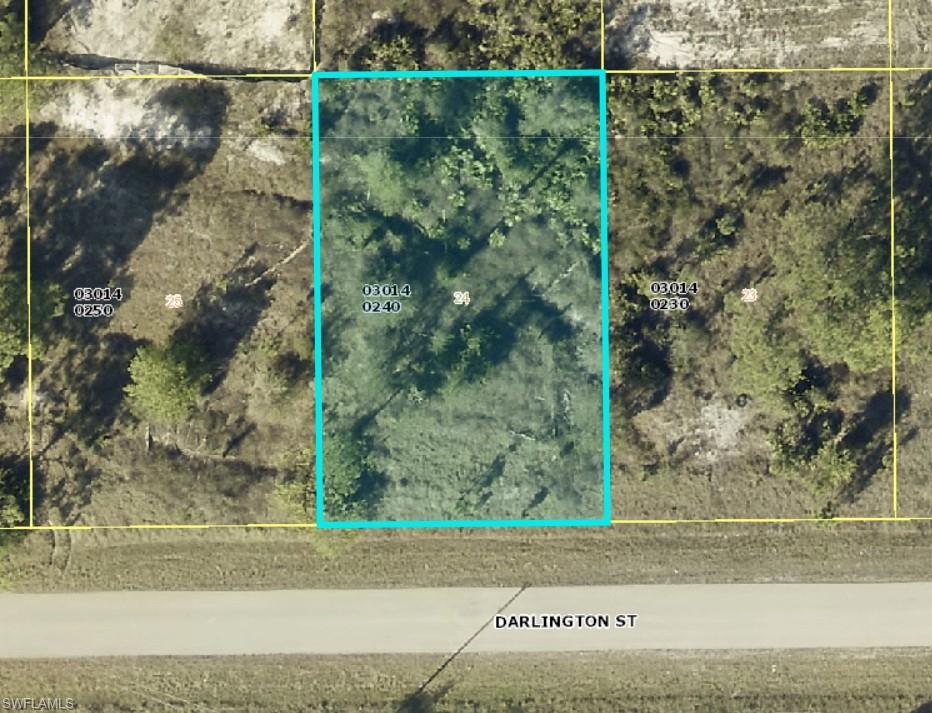 Aerial map of property and surrounding area