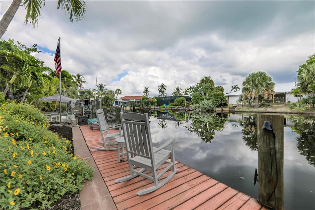 Dock with a water view