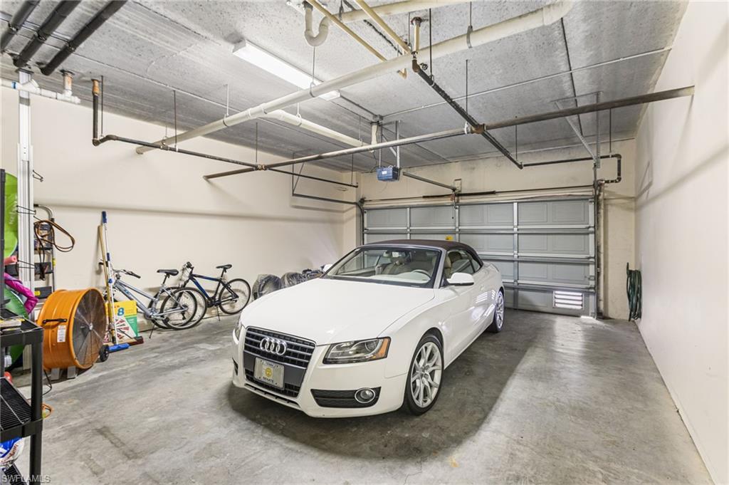 Oversized under building 2 car garage. Car is for sale as a separate purchase.