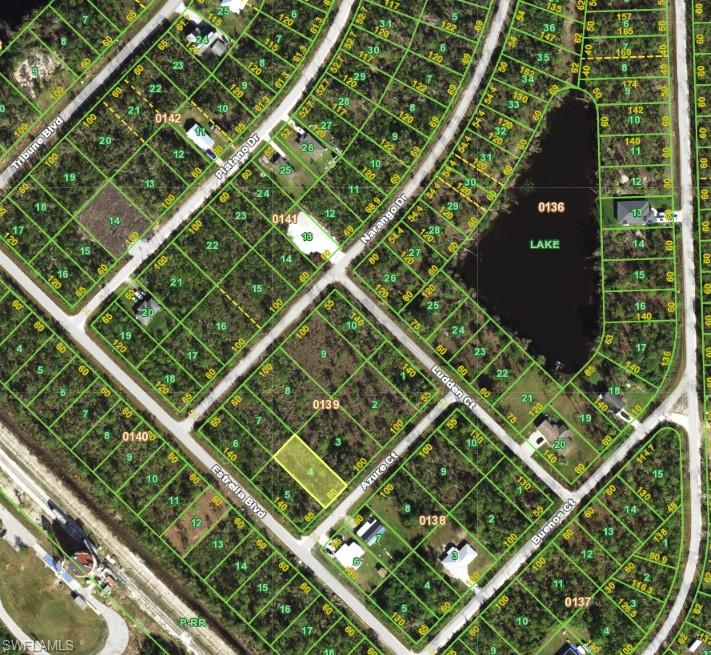 Map of property location with property parcel outlined
