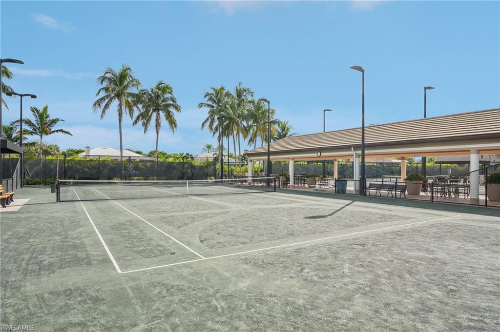 View of tennis court