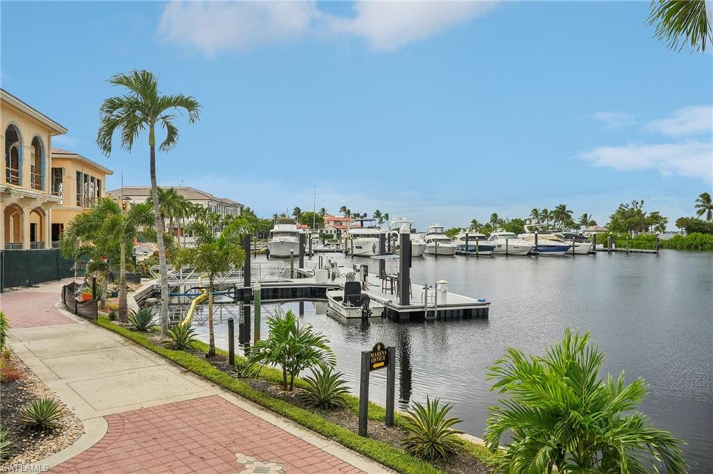 Dock with a water view