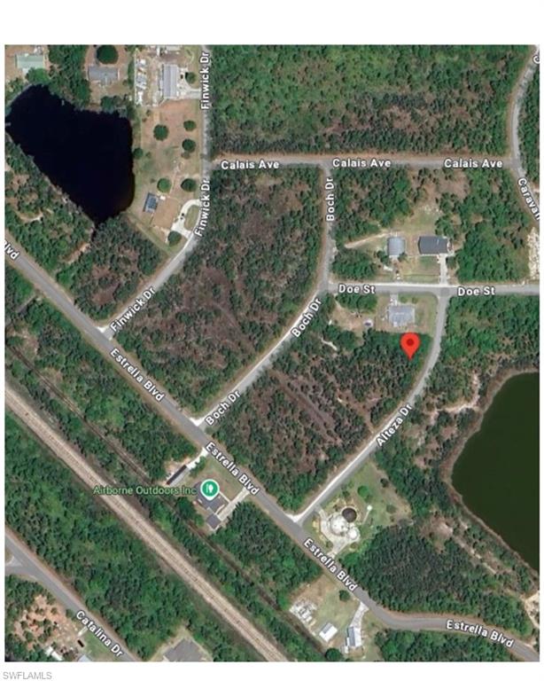 Aerial map of property and surrounding area