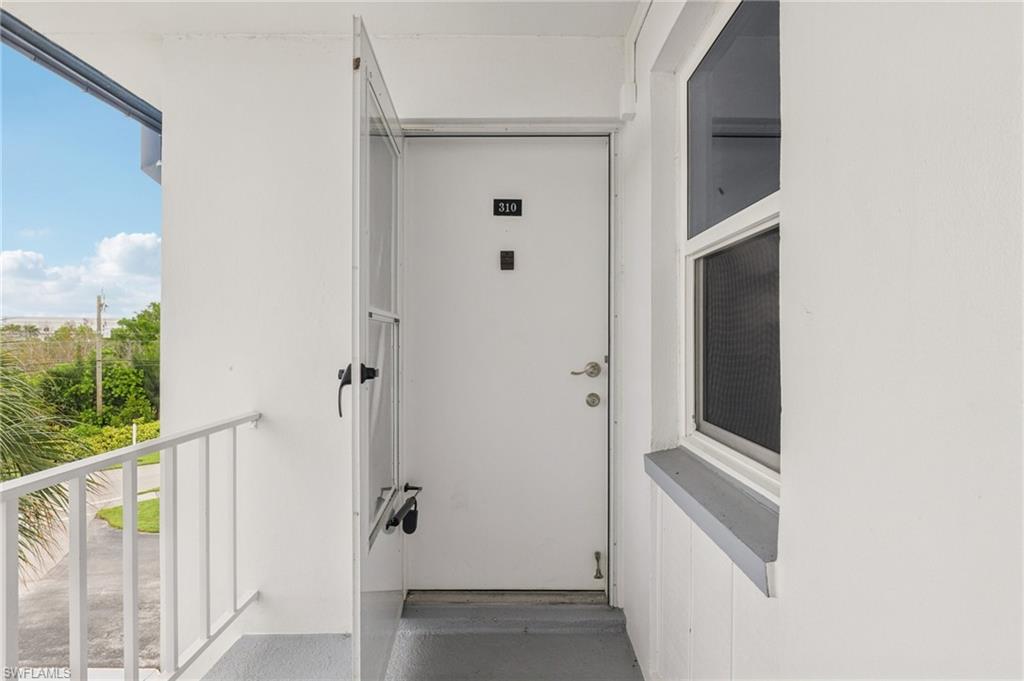 Entrance to property - end unit