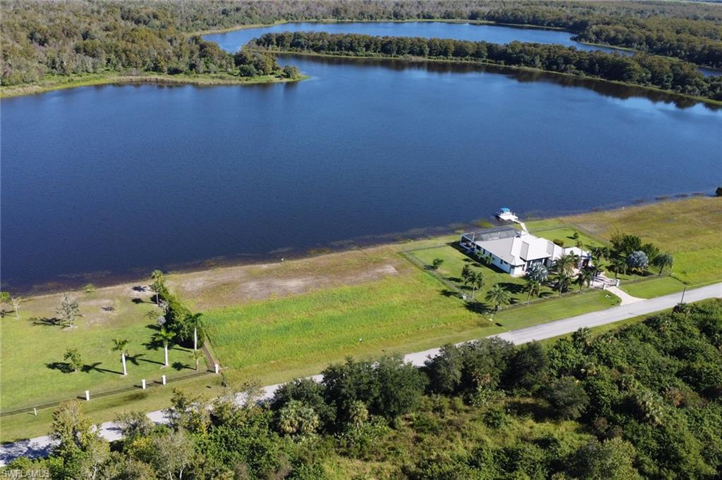 Bird's eye view of a large body of water